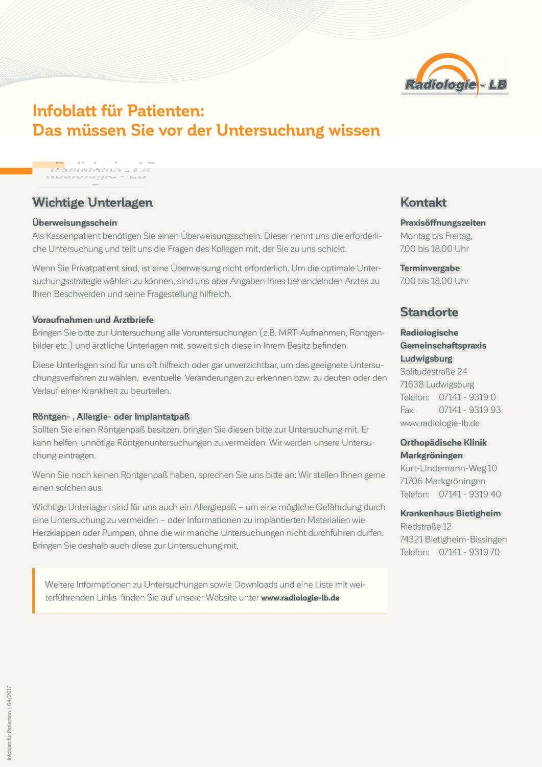 thumbnail of Patienteninfo Untersuchung