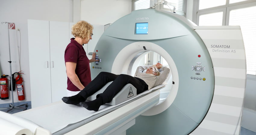 Hochmoderne bildgebende Verfahren der Radiologie zur Erzeugung hochauflösender Schnittbilder des menschlichen Körpers.